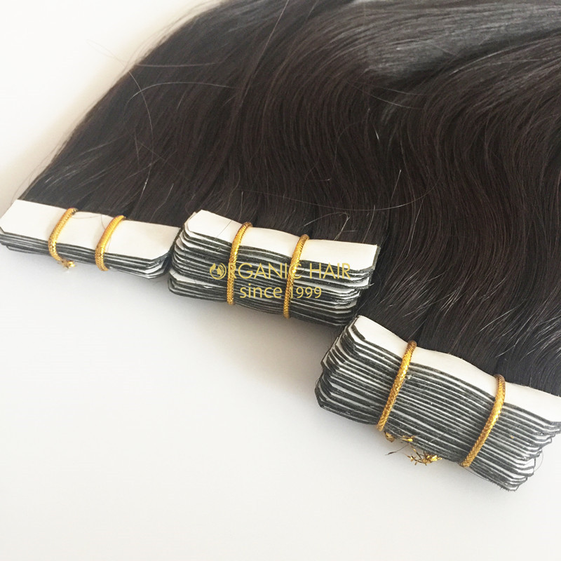 Natural color tape hair extensions uk